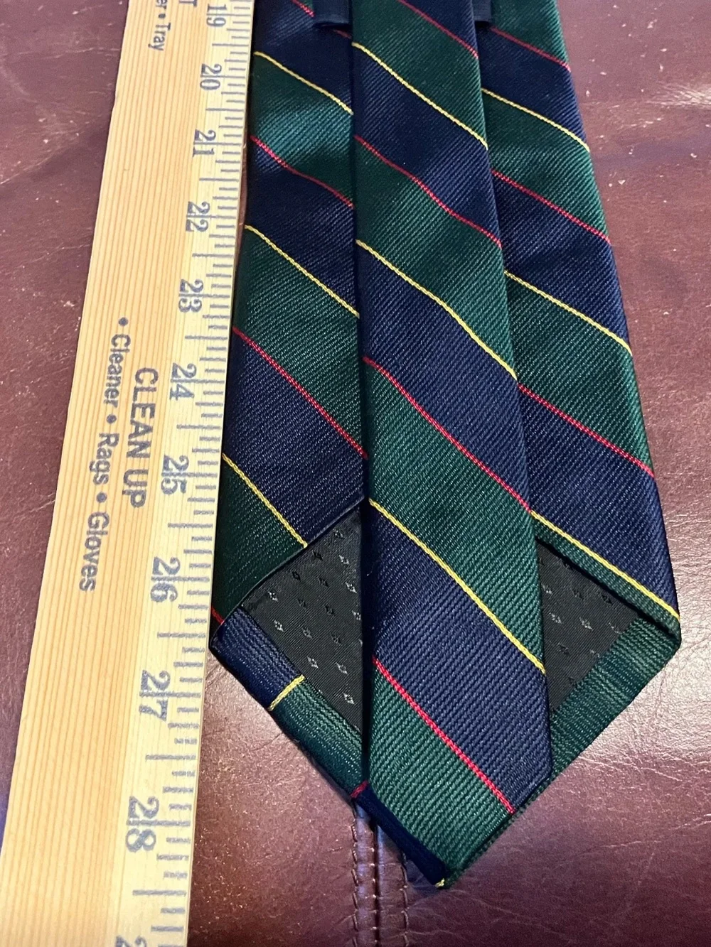 Sturbridge Classic Green & Navy Striped Men's Repp Tie